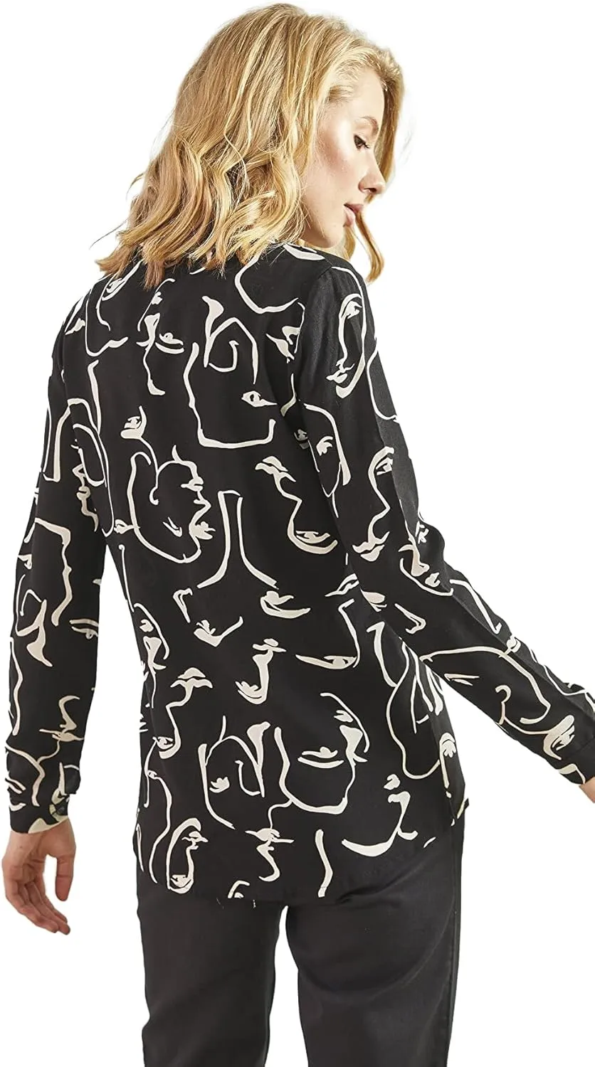 Blouses for Women Fashion, Long Sleeve Button Down Shirts Dressy Casual Tops
