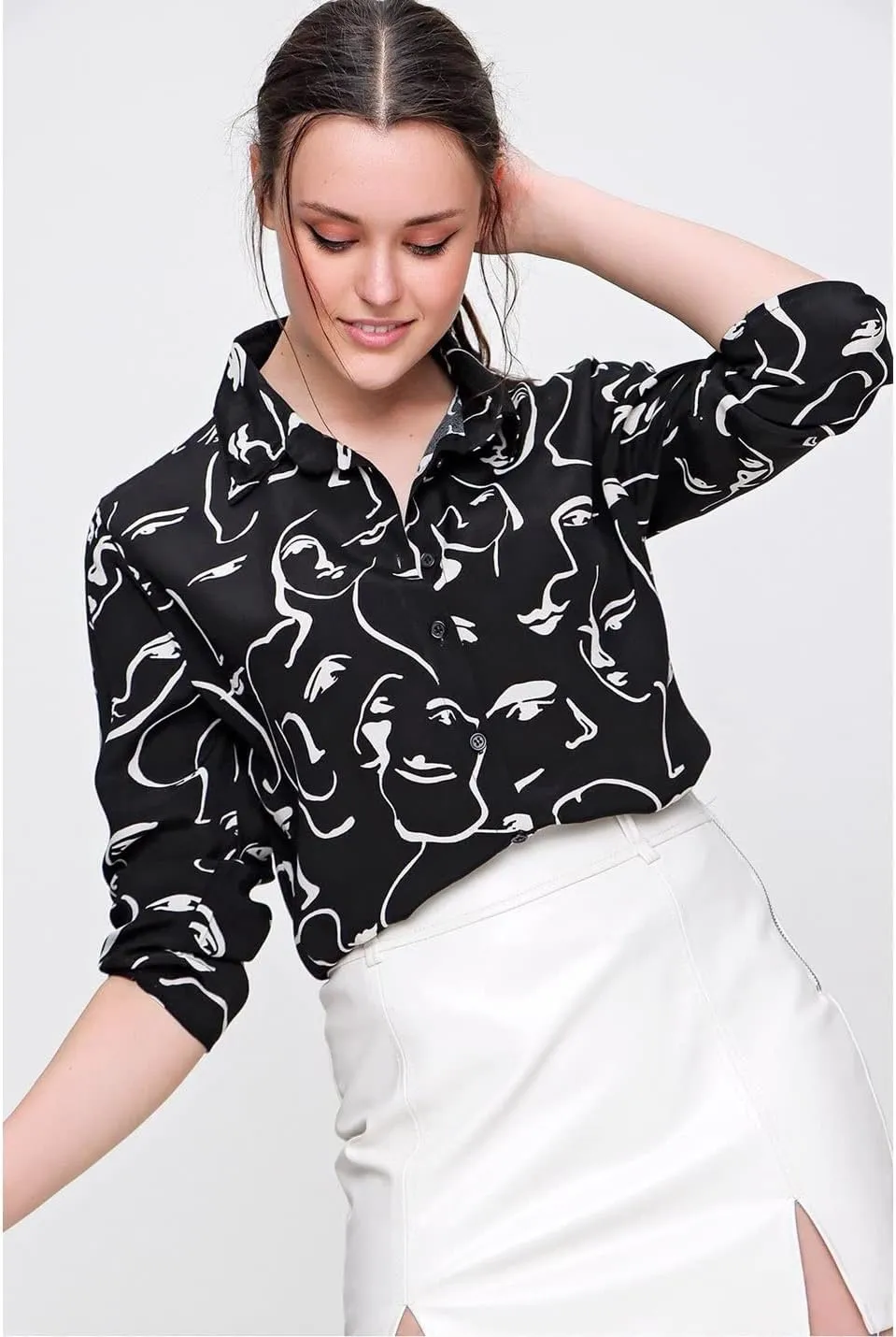 Blouses for Women Fashion, Long Sleeve Button Down Shirts Dressy Casual Tops
