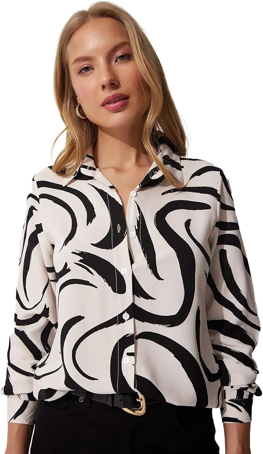 Blouses for Women Fashion, Long Sleeve Button Down Shirts Dressy Casual Tops