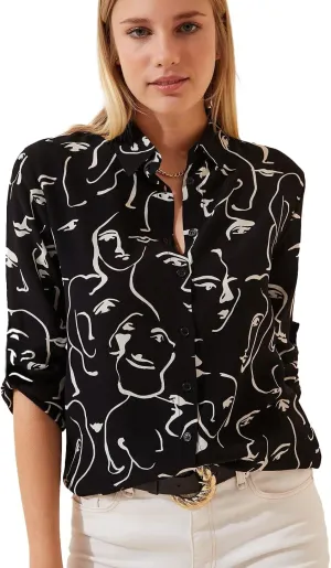 Blouses for Women Fashion, Long Sleeve Button Down Shirts Dressy Casual Tops