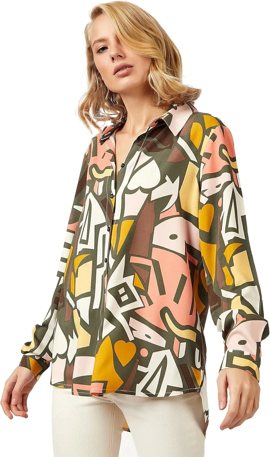 Blouses for Women Fashion, Long Sleeve Button Down Shirts Dressy Casual Tops