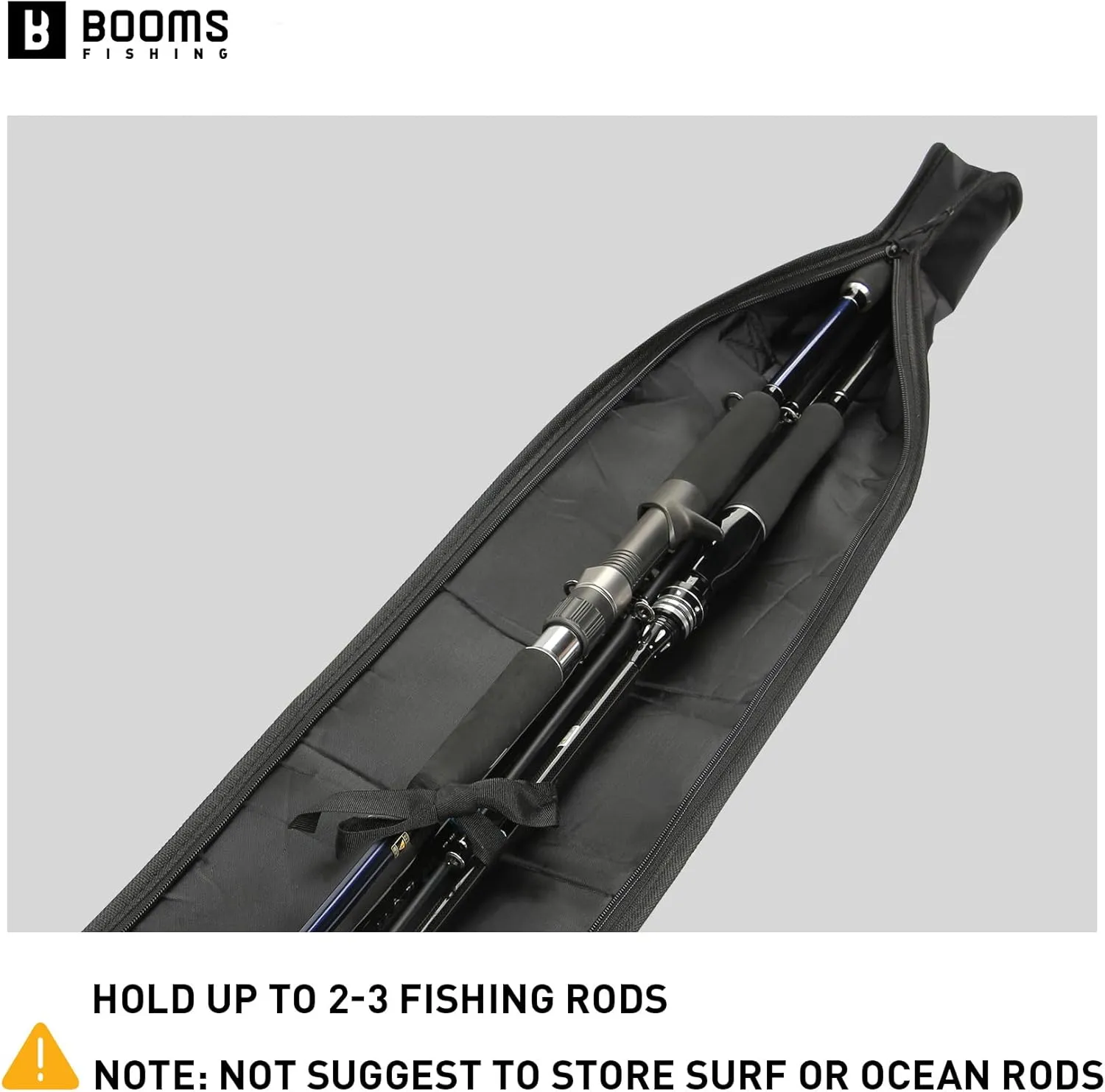Booms Fishing PB3/PB4 Fishing Rod Case, Portable Folded Fishing Pole Case, 0.6ft Hidden Extended Design Fishing Rod Bag, Store Up to 2~3 Fishing Poles or Fishing Rods with Reels,5 Styles