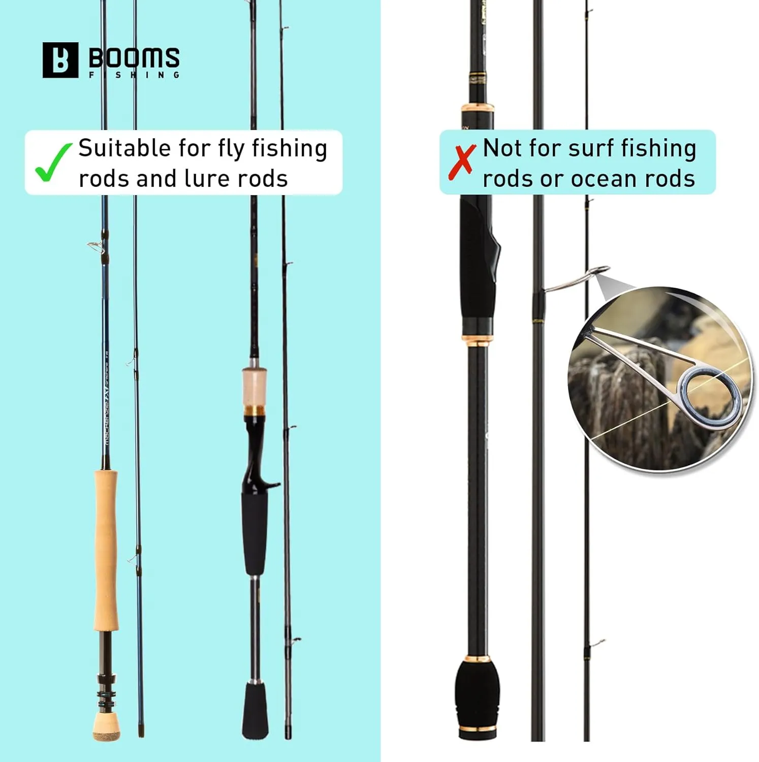 Booms Fishing PB3/PB4 Fishing Rod Case, Portable Folded Fishing Pole Case, 0.6ft Hidden Extended Design Fishing Rod Bag, Store Up to 2~3 Fishing Poles or Fishing Rods with Reels,5 Styles