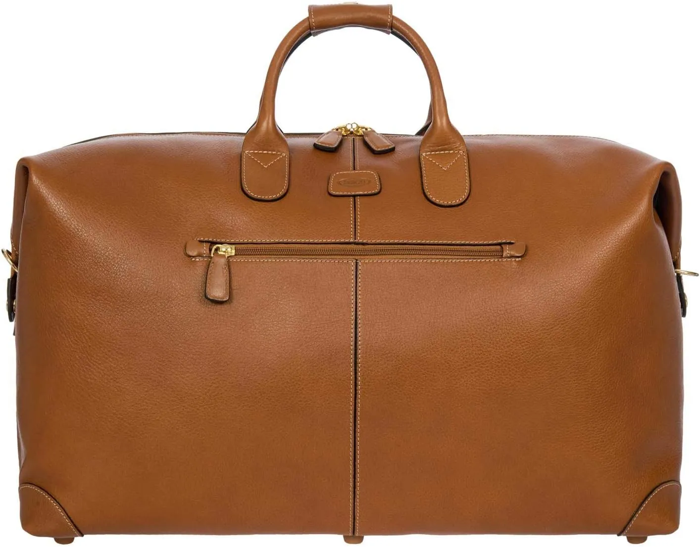 Bric's LIFE PELLE 22-Inch Cargo Duffle Bag - Luxury Carry-On Duffle Bag, Travel Bag, and Weekender Bag Perfect for Getaways and Daily Use - Cognac