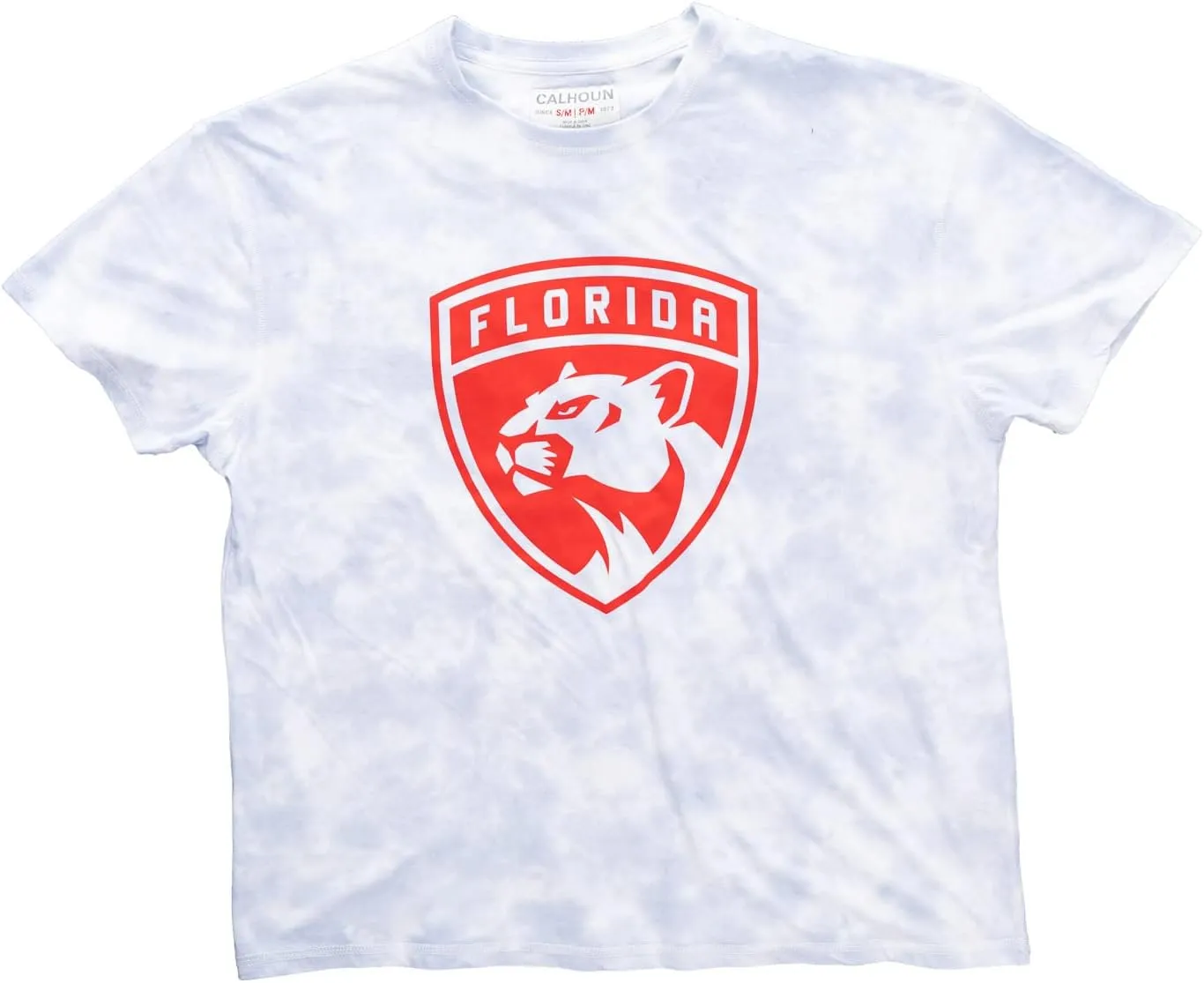 Calhoun NHL Womens Oversized Loose Fit Drop Shoulder Tie Dye Crewneck Short Sleeve T-Shirt