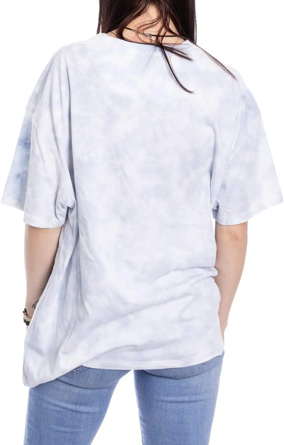 Calhoun NHL Womens Oversized Loose Fit Drop Shoulder Tie Dye Crewneck Short Sleeve T-Shirt