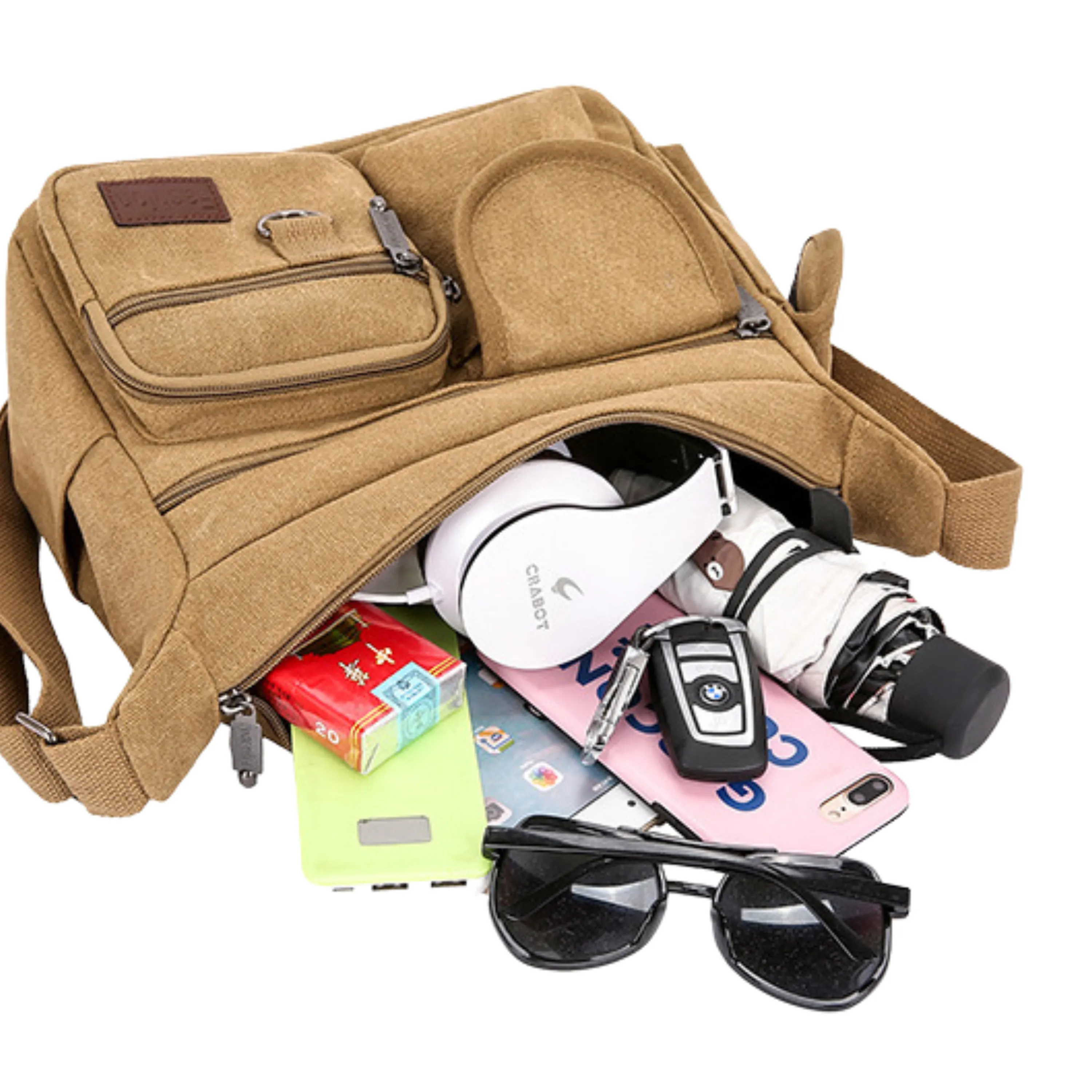 Canvas Cross Body Messenger Bag for Men & Women