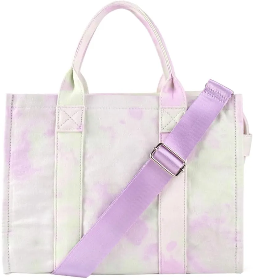 Canvas Tote Bag for Women Large Capacity Crossbody Top Handle Handbags Messenger Shoulder Purse