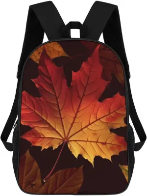 Casual Backpack for Men Women Waterproof Lightweight Daypack Travel Laptop Bag Fall Autumn Leaves