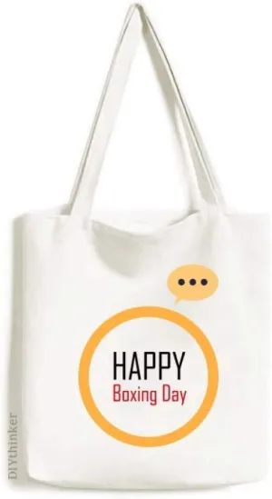 Celebrate Boxing Day Blessing Expression Gift Sack Canvas Tote Shoulder Bag
