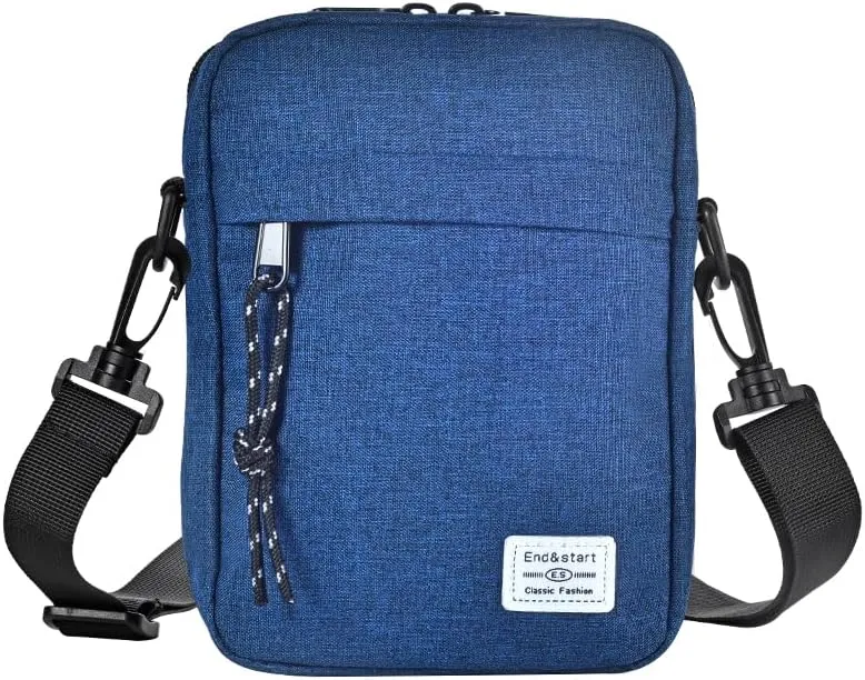 Cell Phone Shoulder Bag for Men, Crossbody Cell Phone Purse, Smartphone Shoulder Bags Waterproof Zipper Pocket Mobile Phone Cross Body Pouch Wallet Sling Bags Shoulder Strap Handbag Mini Messenger Bag