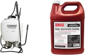 Chapin 60114 4-Gallon Backpack Sprayer Bundle with RM43 43% Glyphosate 1-Gallon Vegetation Control
