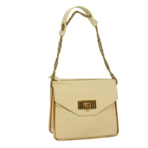 Chloe Chain Sally Shoulder Bag Leather Beige yk8515