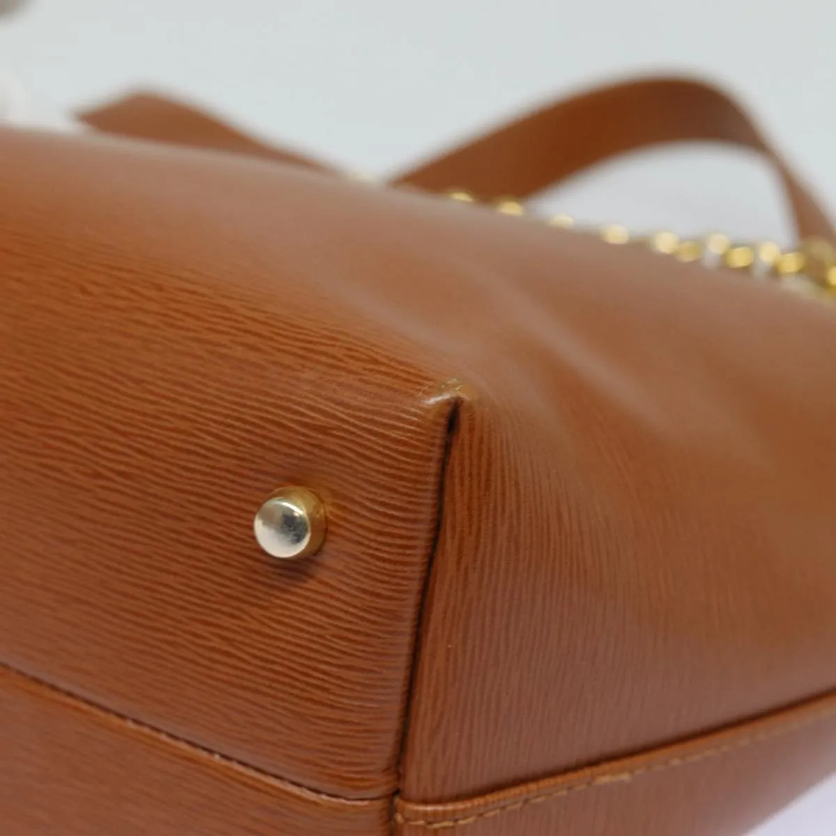 Chloe Chain Shoulder Bag Leather Brown yk13311
