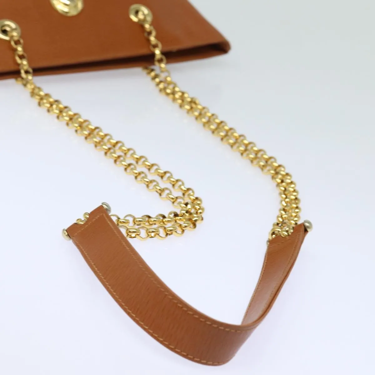Chloe Chain Shoulder Bag Leather Brown yk13311