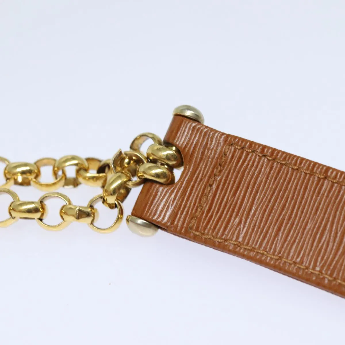 Chloe Chain Shoulder Bag Leather Brown yk13311