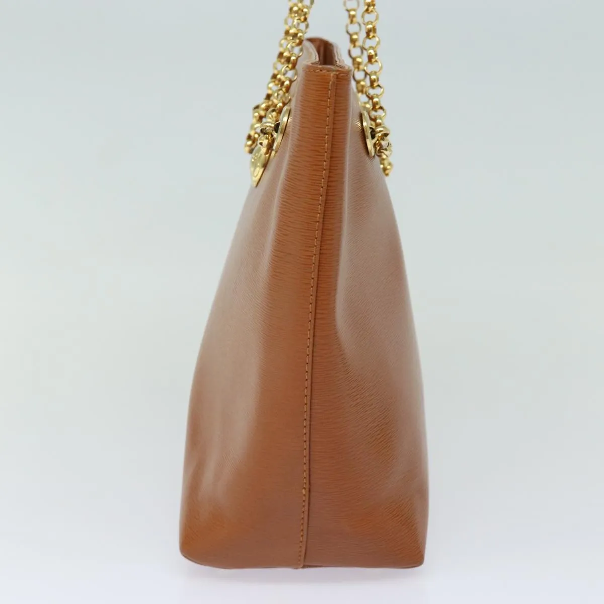 Chloe Chain Shoulder Bag Leather Brown yk13311