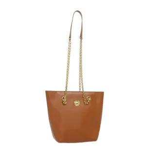 Chloe Chain Shoulder Bag Leather Brown yk13311