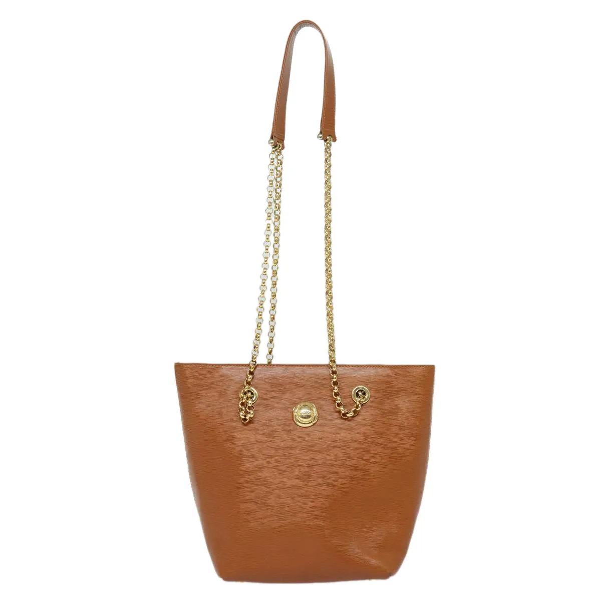 Chloe Chain Shoulder Bag Leather Brown yk13311