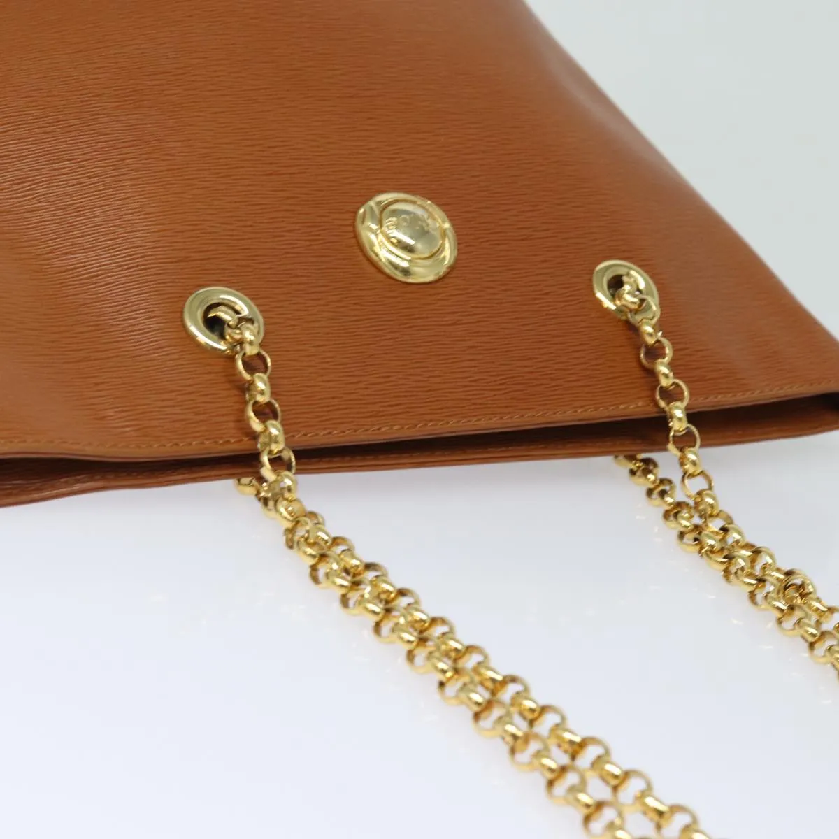 Chloe Chain Shoulder Bag Leather Brown yk13311