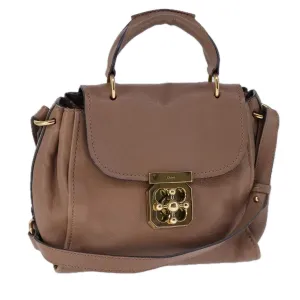 Chloe Elsie Shoulder Bag Leather Beige 106618