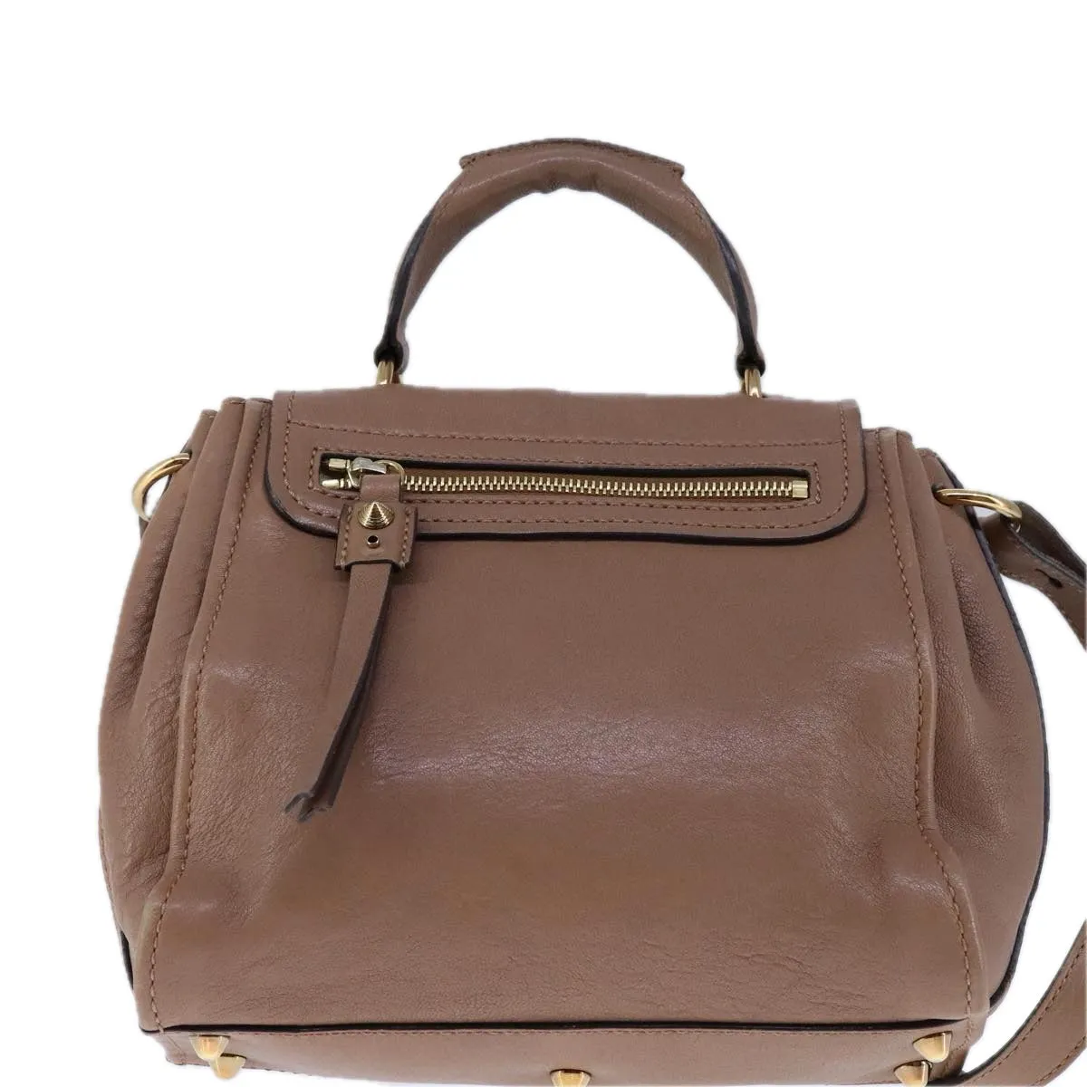 Chloe Elsie Shoulder Bag Leather Beige 106618