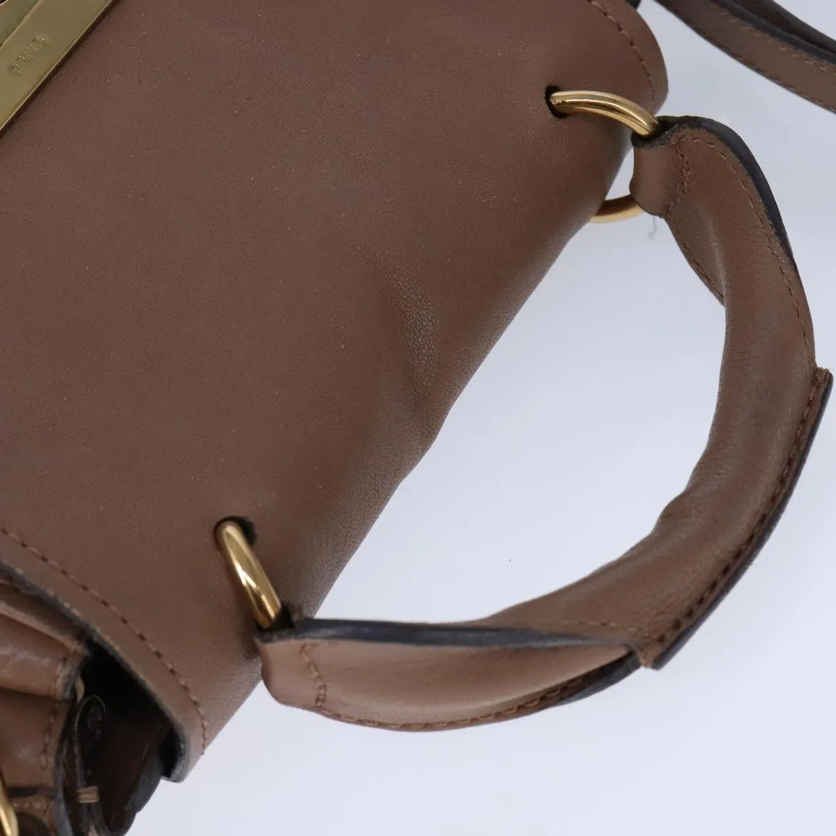 Chloe Elsie Shoulder Bag Leather Beige 106618