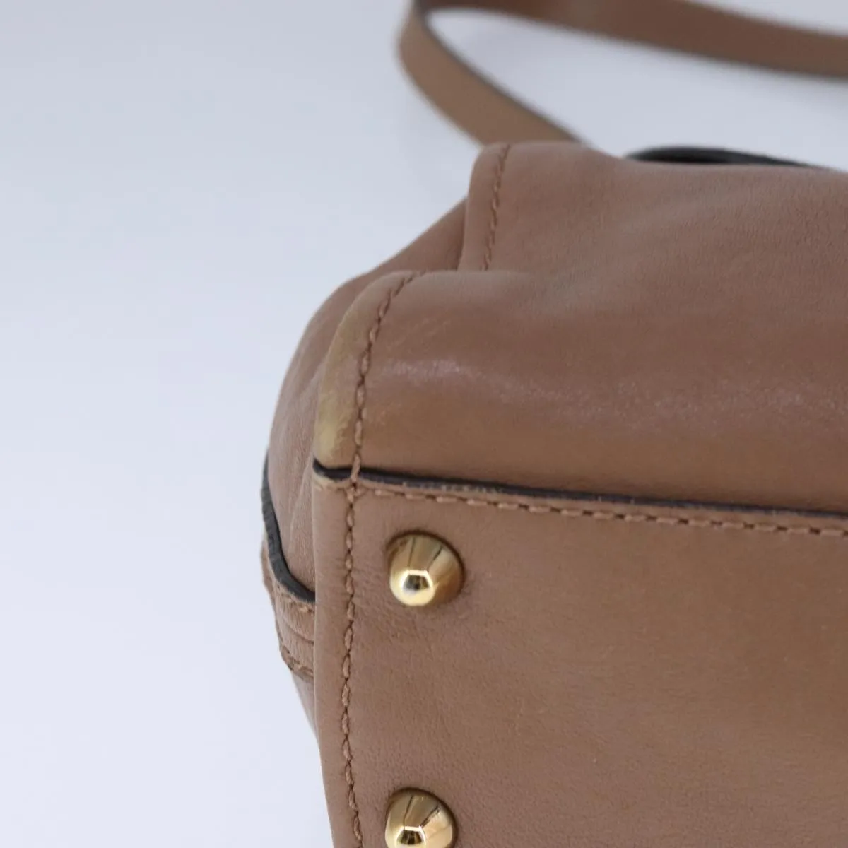 Chloe Elsie Shoulder Bag Leather Beige 106618