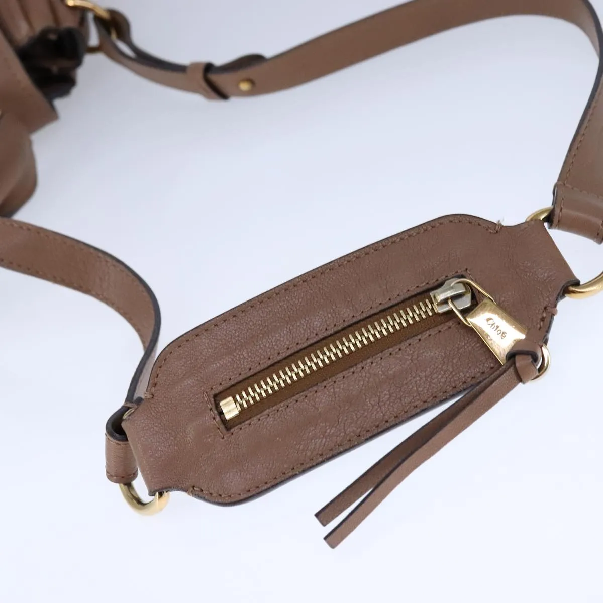 Chloe Elsie Shoulder Bag Leather Beige 106618
