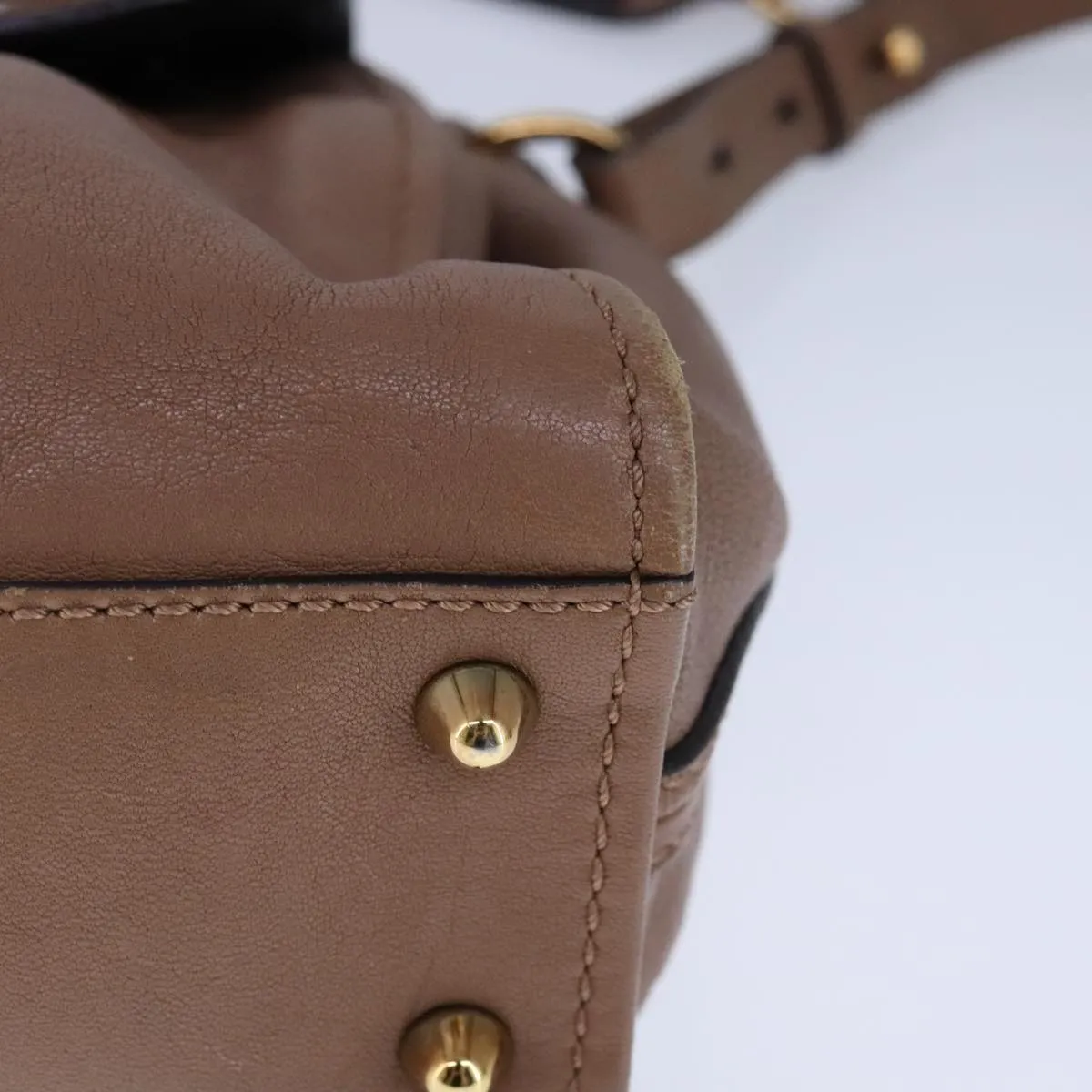 Chloe Elsie Shoulder Bag Leather Beige 106618