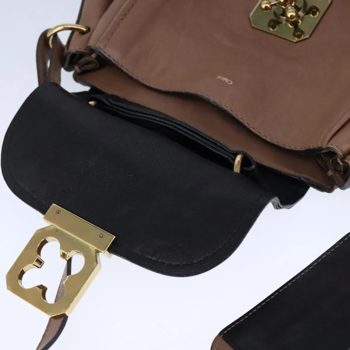 Chloe Elsie Shoulder Bag Leather Beige 106618
