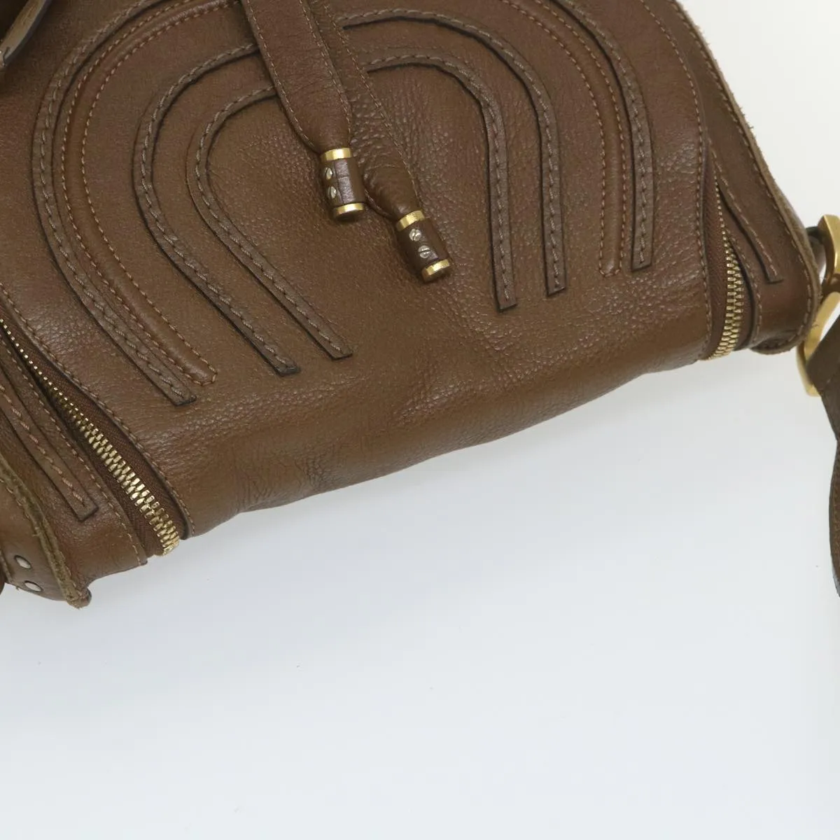 Chloe Mercy Shoulder Bag Leather Brown 58160