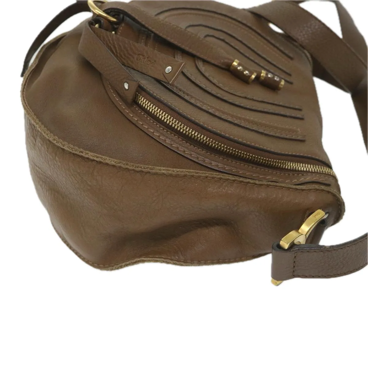 Chloe Mercy Shoulder Bag Leather Brown 58160