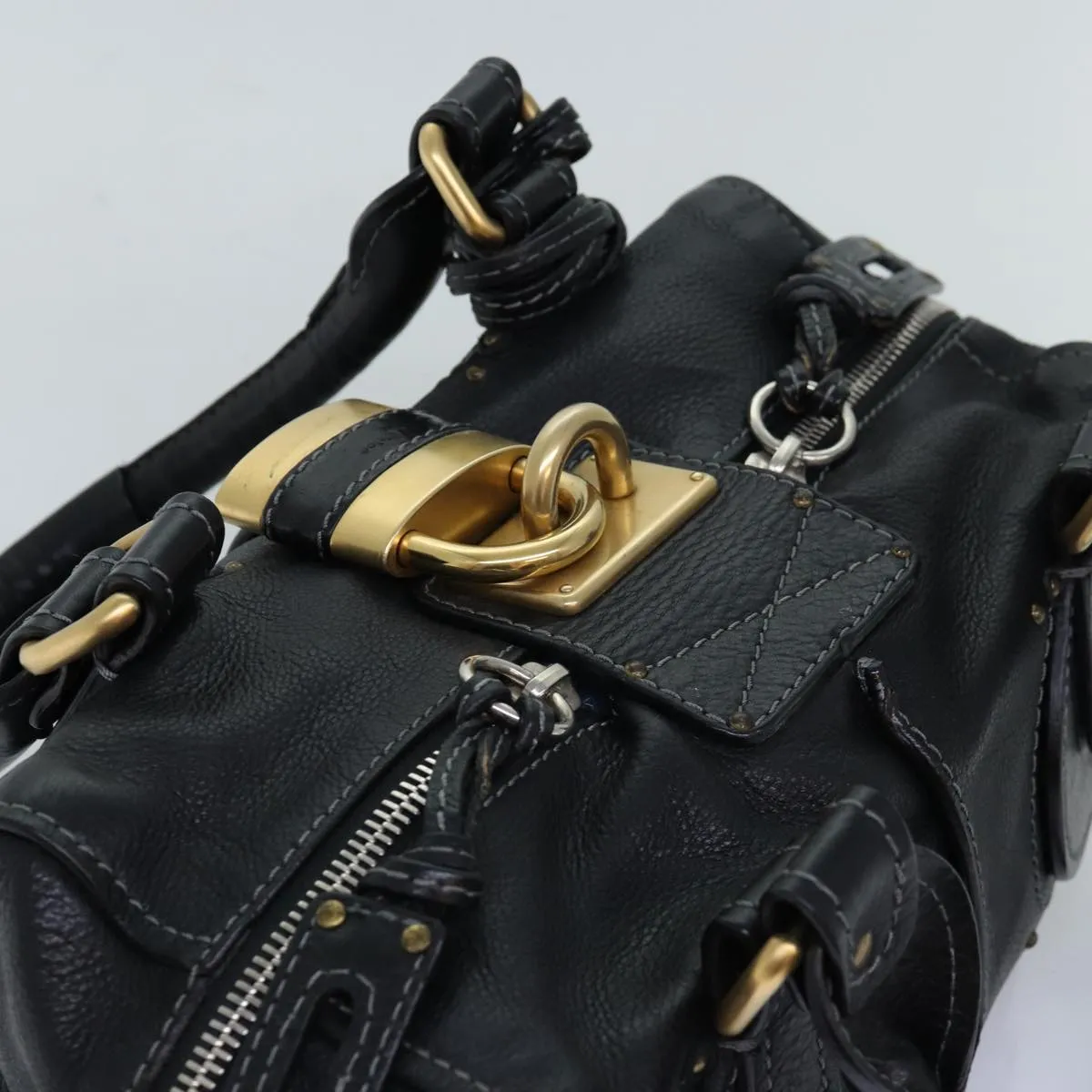 Chloe Paddington Shoulder Bag Leather Black yk12335