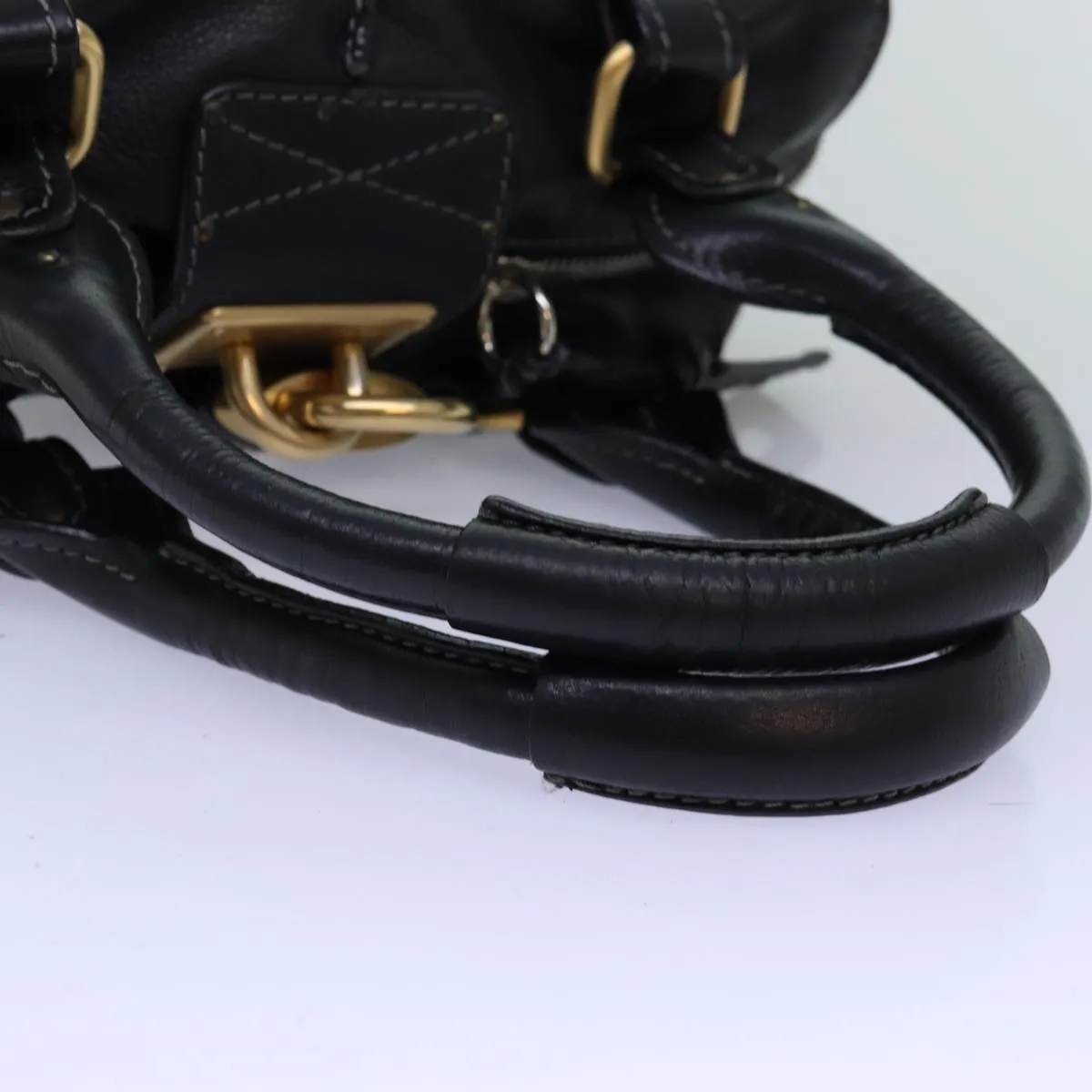 Chloe Paddington Shoulder Bag Leather Black yk12335