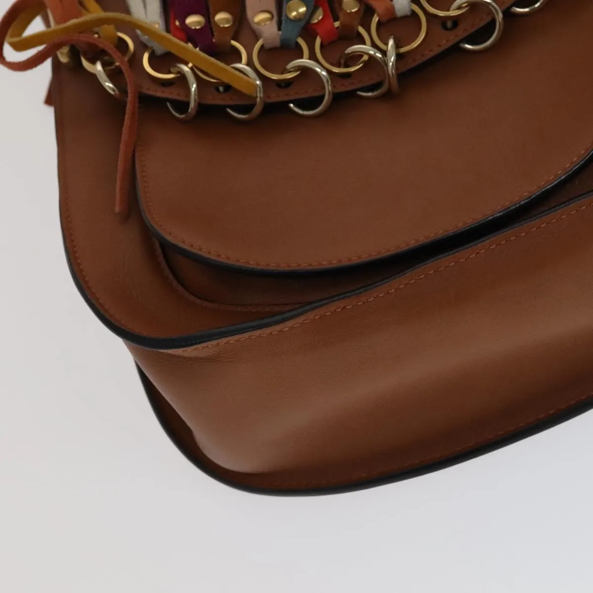 Chloe Shoulder Bag Leather Brown 111369A