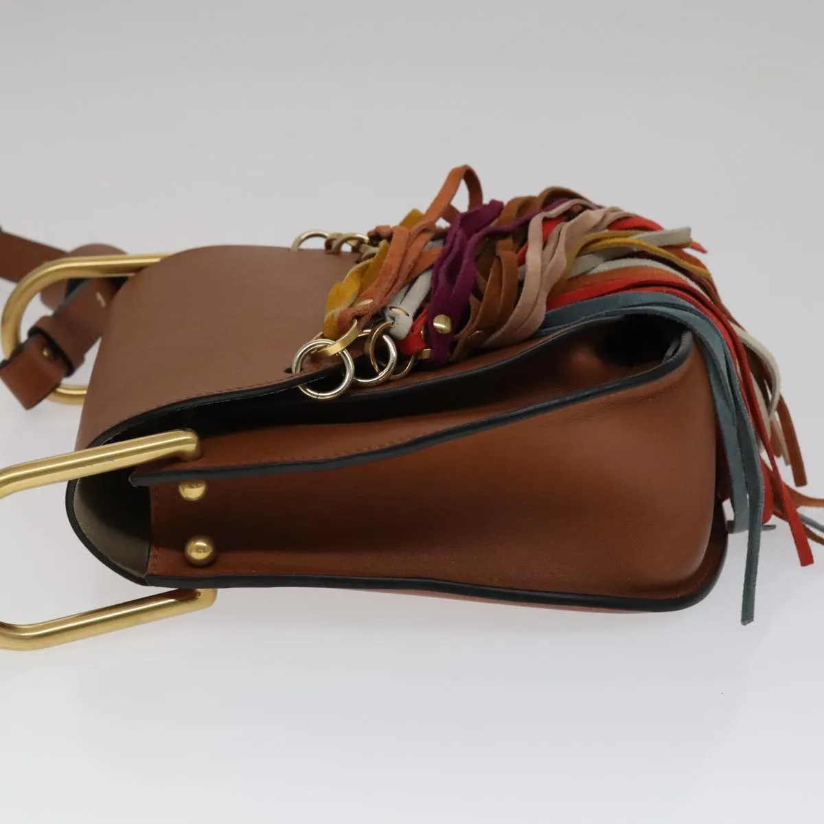 Chloe Shoulder Bag Leather Brown 111369A