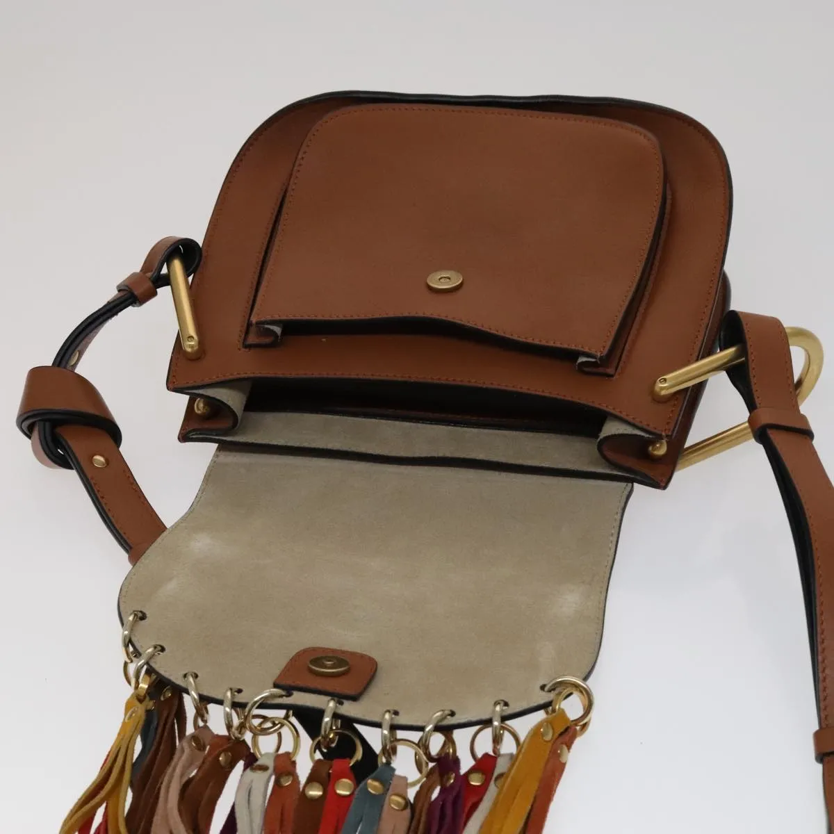 Chloe Shoulder Bag Leather Brown 111369A
