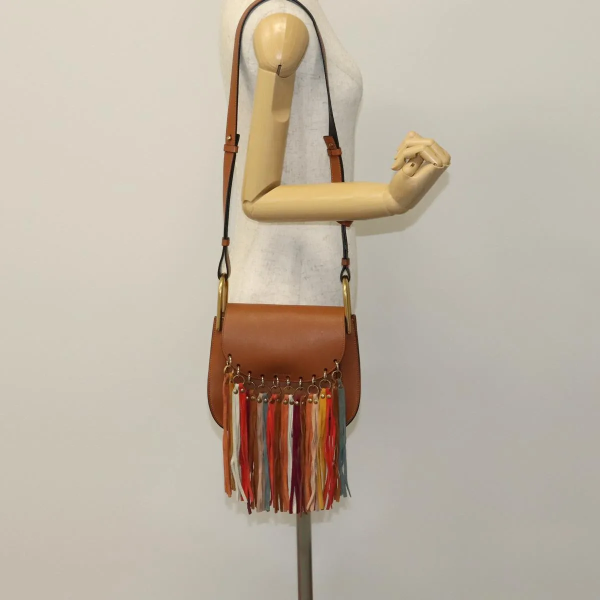Chloe Shoulder Bag Leather Brown 111369A