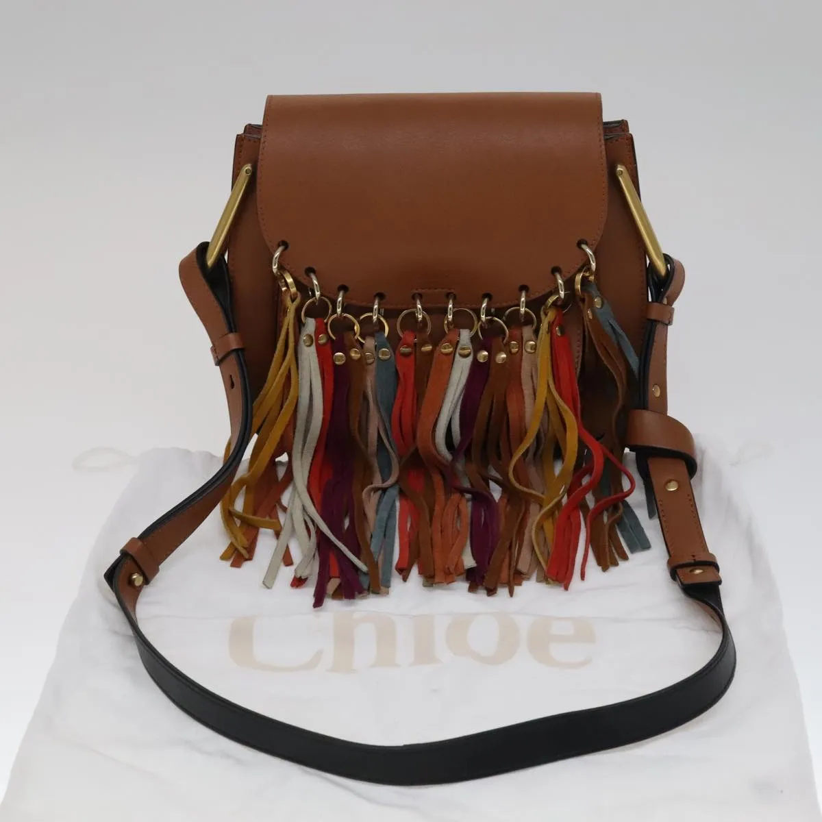 Chloe Shoulder Bag Leather Brown 111369A