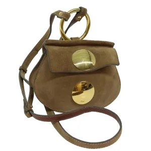 Chloe Shoulder Bag Suede Beige 70181