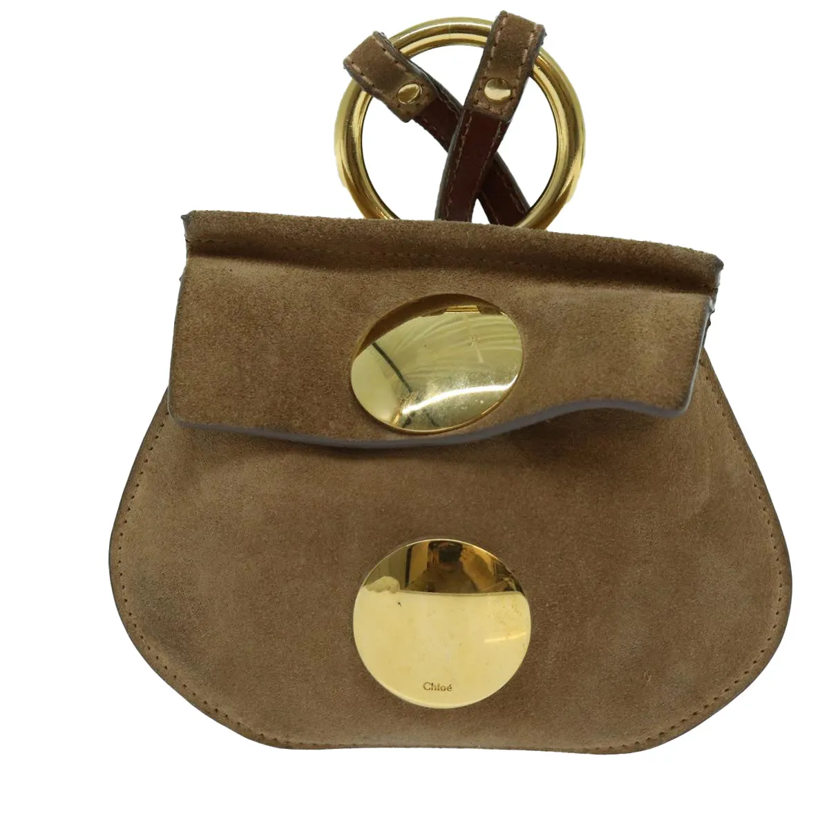 Chloe Shoulder Bag Suede Beige 70181