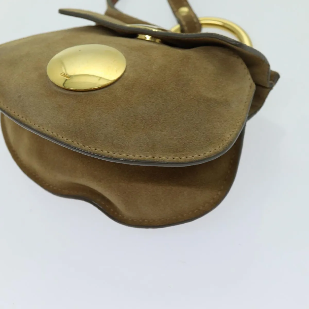 Chloe Shoulder Bag Suede Beige 70181