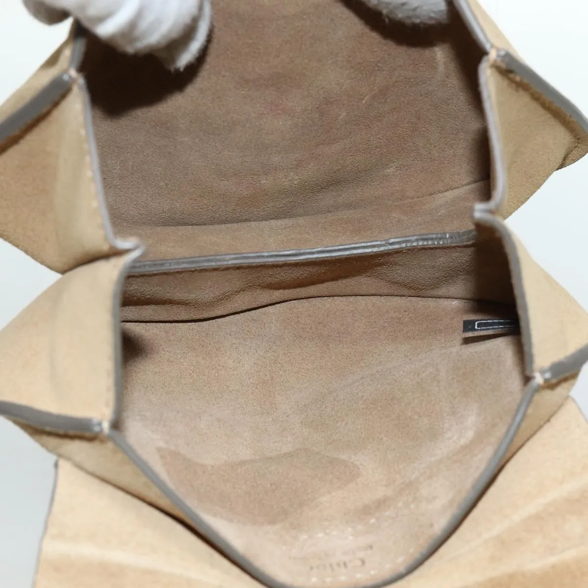 Chloe Shoulder Bag Suede Beige 70181