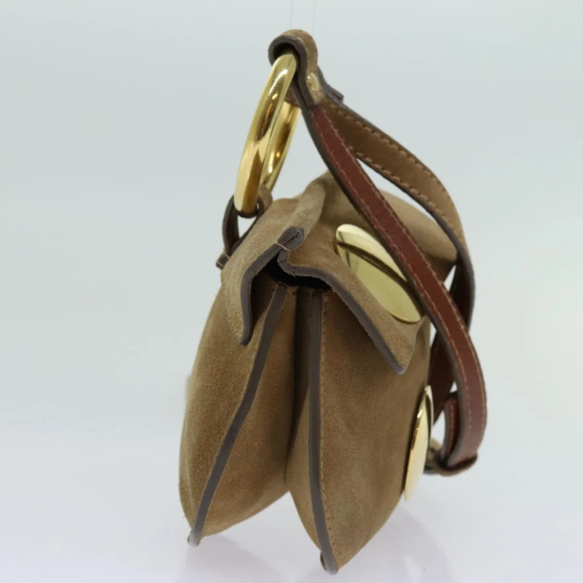 Chloe Shoulder Bag Suede Beige 70181