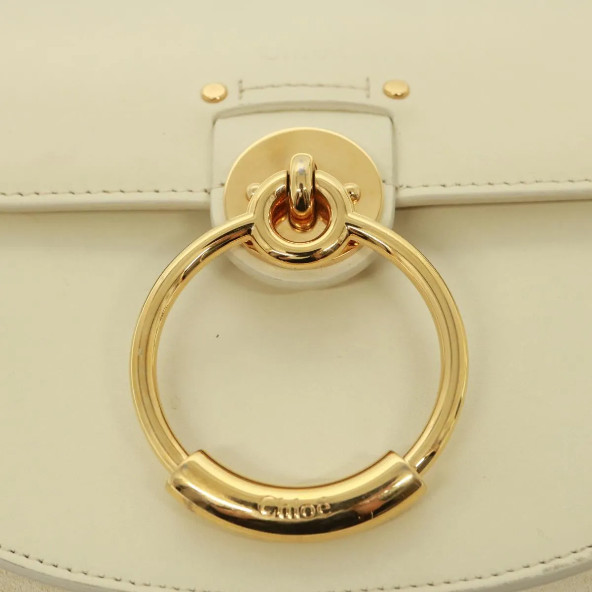 Chloe Tess Shoulder Bag Leather 2way White 79105