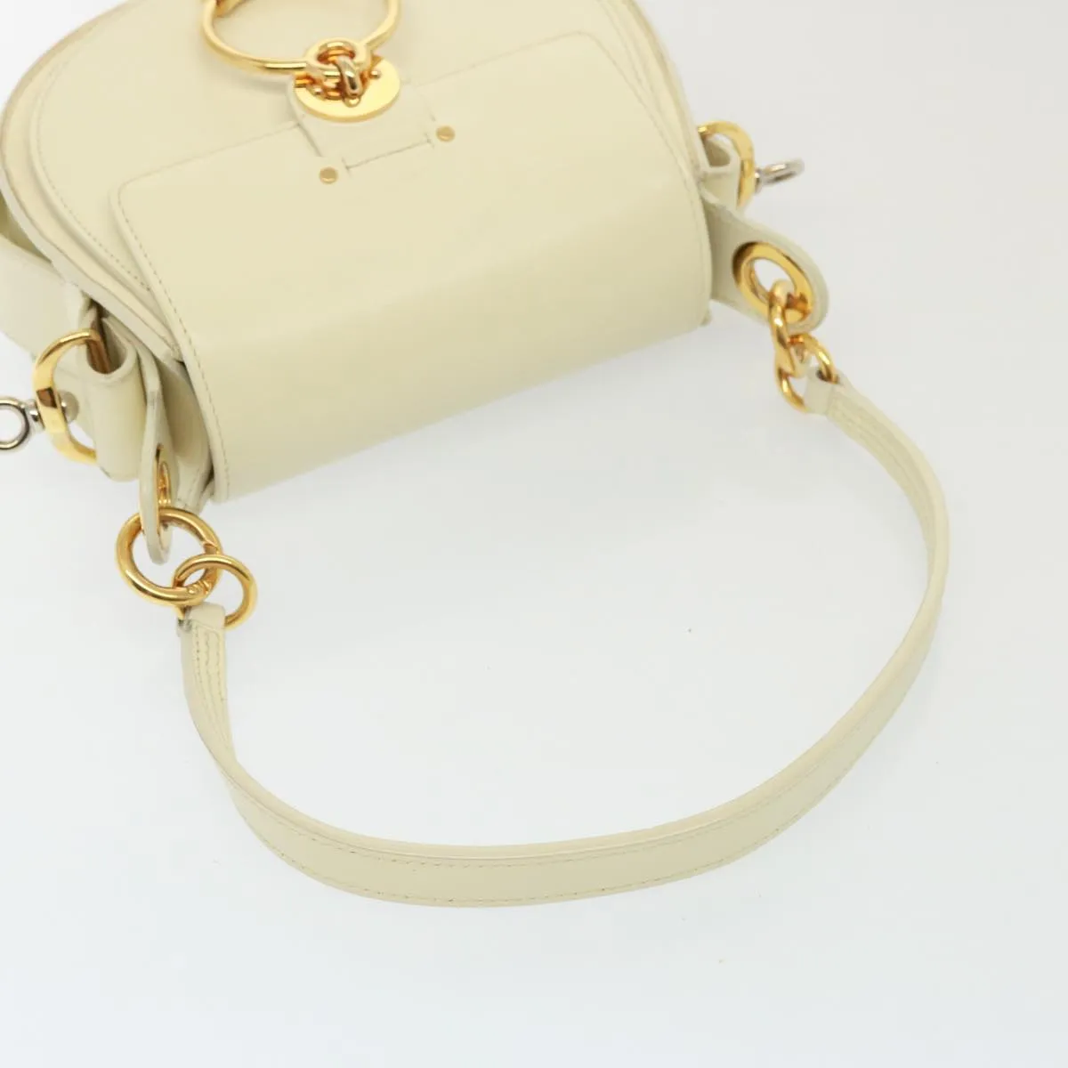 Chloe Tess Shoulder Bag Leather 2way White 79105