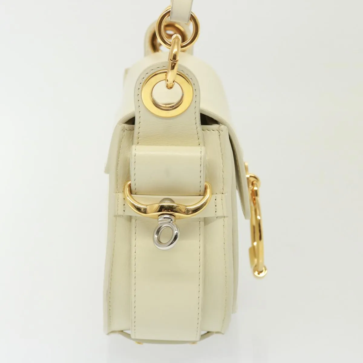 Chloe Tess Shoulder Bag Leather 2way White 79105