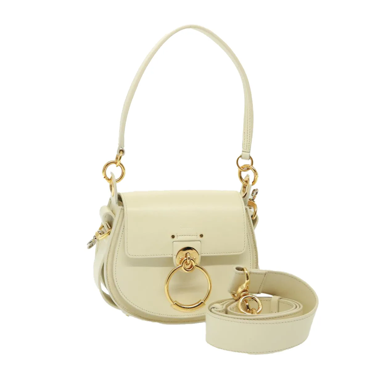 Chloe Tess Shoulder Bag Leather 2way White 79105