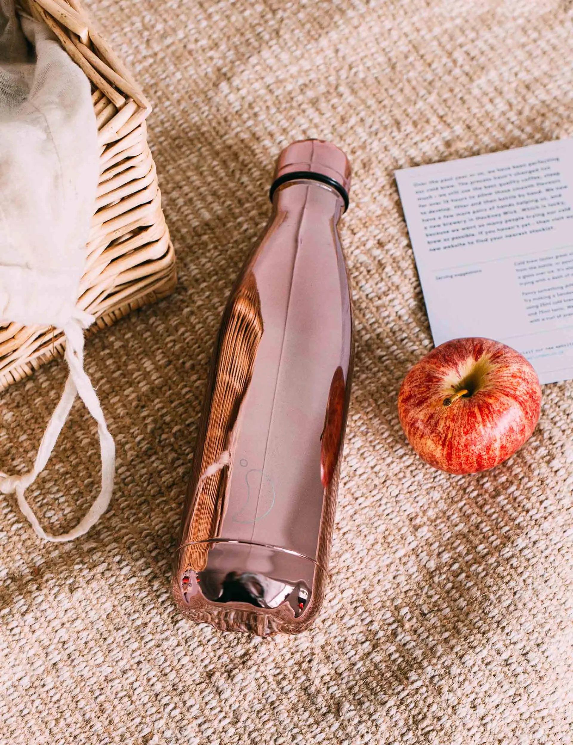 Chrome Rose Gold Water Bottle | 500ml